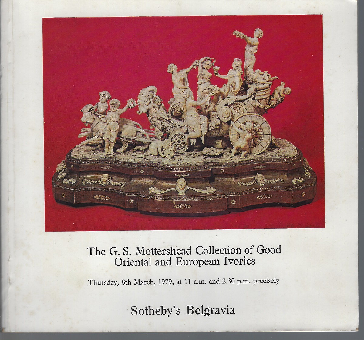 The G.S. Mottershead Collection of Good Oriental and European Ivories. Thursday 8th March, 1979