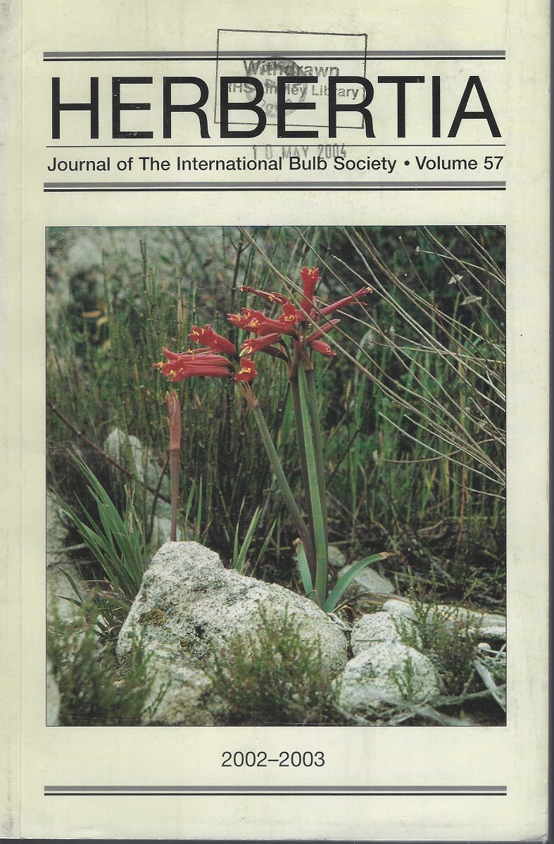 Image for Herbertia - Journal of the International Bulb Society - Volume 57 Herbertia - Journal of the International Bulb Society - Volume 57