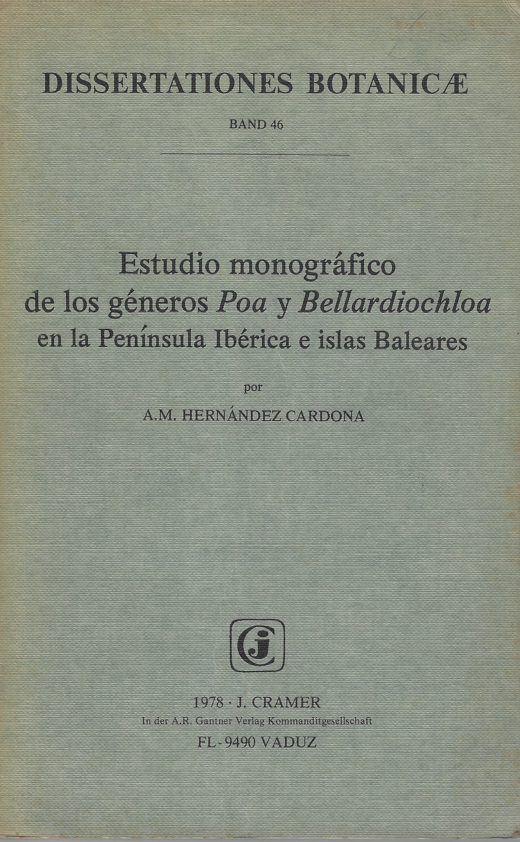 Estudio Monografico de los generos Poa y Belladiochloa em la Peninsula Iberica e Islas Baleares [C.E. Hubbard's copy]
