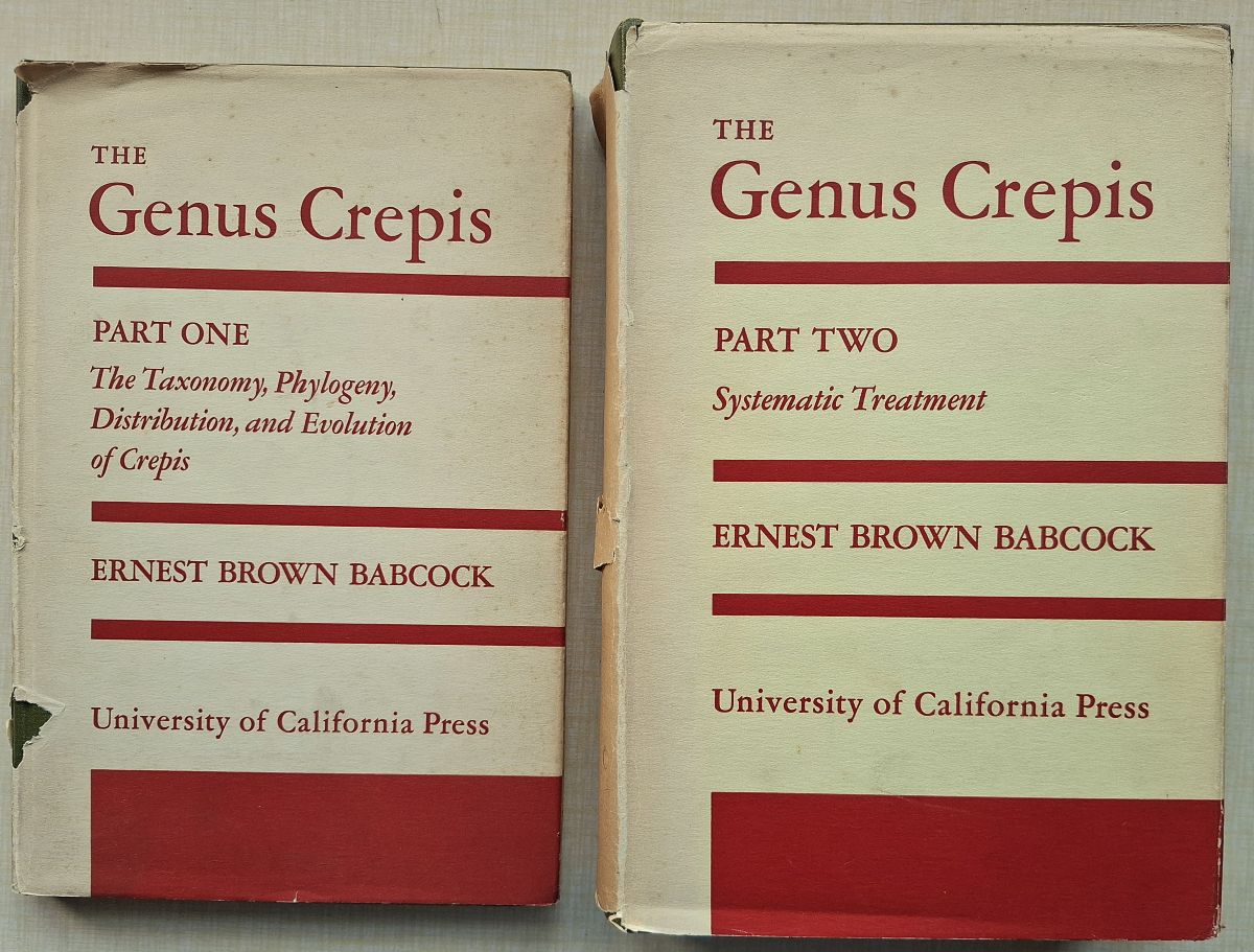 The Genus Crepis - Two volumes. Part One - the taxonomy, phylogeney, distribution and evolution. Part Two - systematic treatment