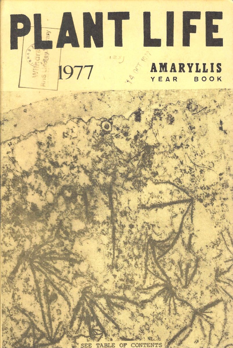 Image for Plant Life 1977 - Amaryllis Year Book (44th issue) Plant Life 1977 - Amaryllis Year Book (44th issue)