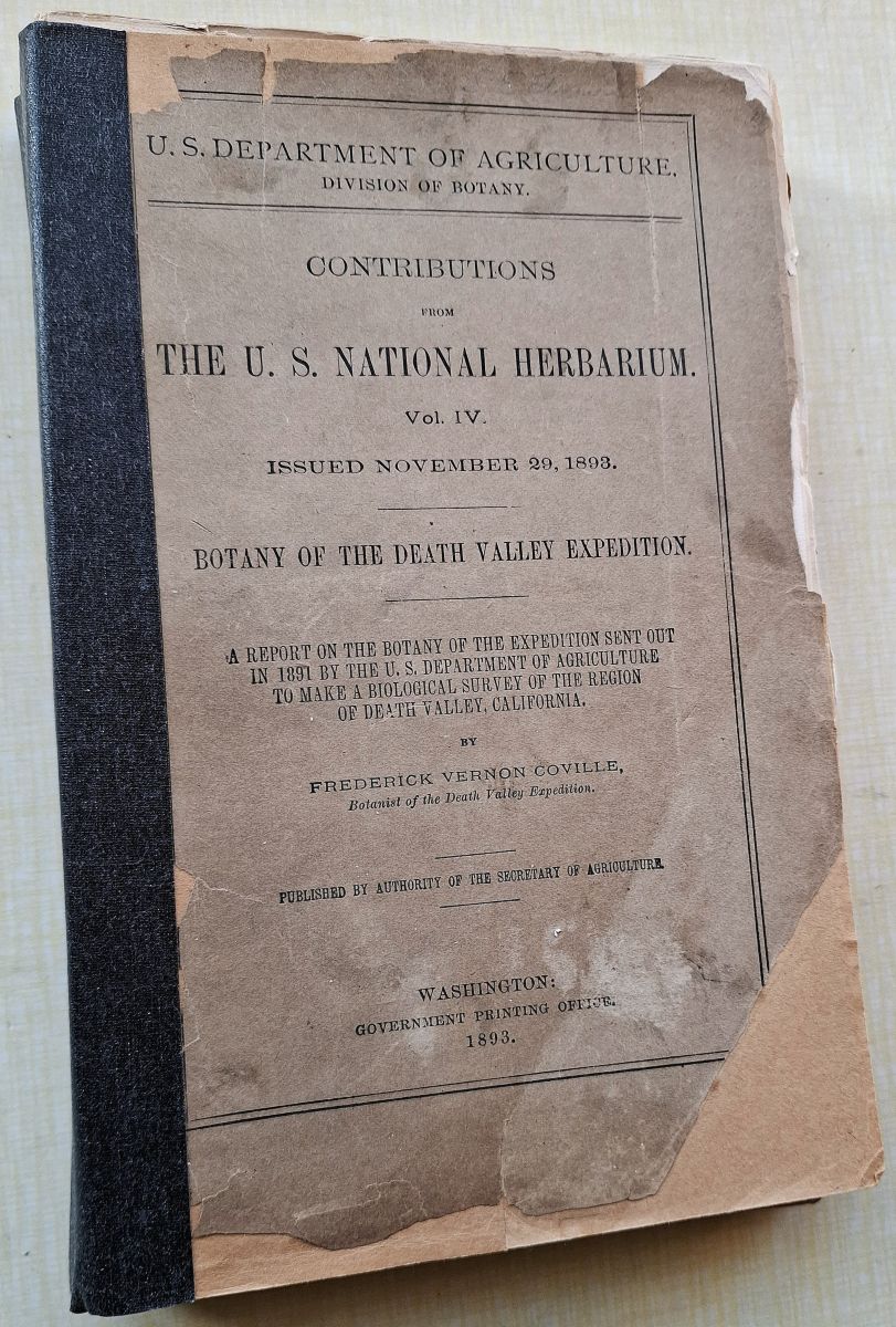 Botany of the Death Valley expedition : a report on the botany of the expedition sent out in 1891 by the U.S. Department of agriculture to make a biological survey of the region of Death Valley, California