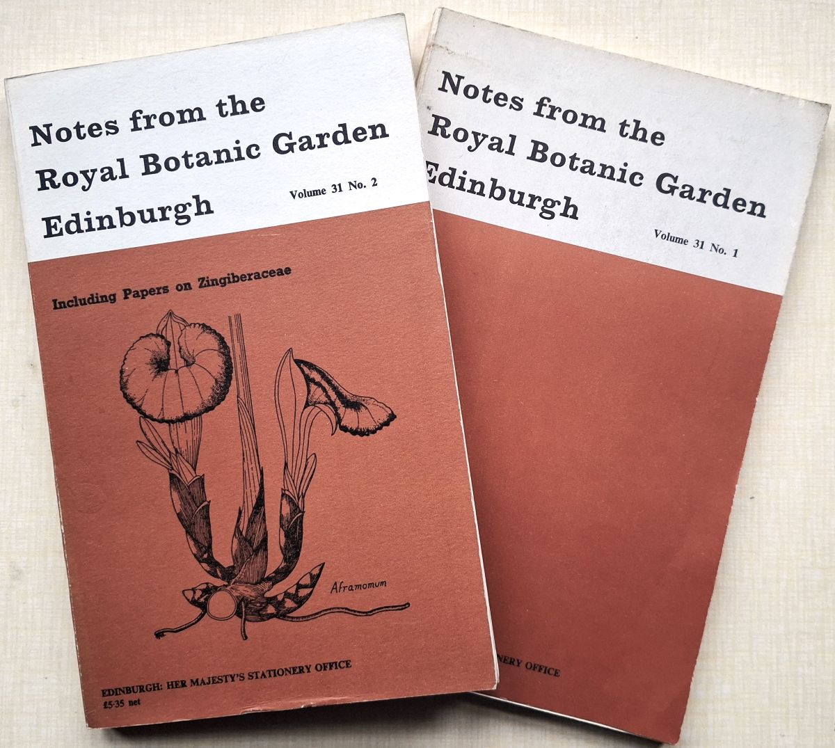 Papers on Zingiberaceae. (Notes from the Royal Botanic Garden Edinburgh Volume 31 number 2)