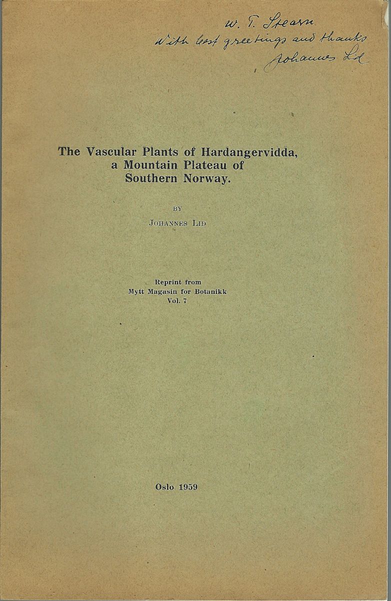 The Vascular Plants of Hardangervidda, a Mountain Plateau of Southern Norway