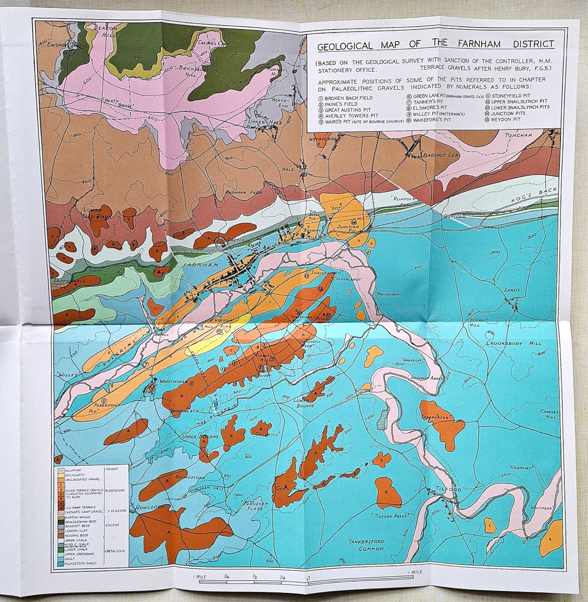 Geology and Palaeolithic Studies (extracted from Prehistory of Farnham)