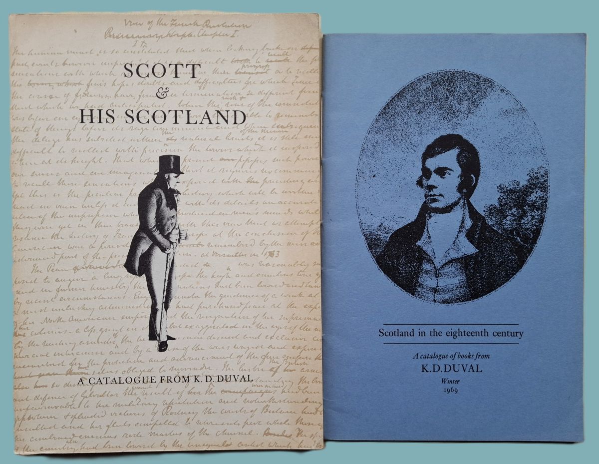 Scott & His Scotland - a book catalogue . (together with another - Scotland in the Eighteenth Century)