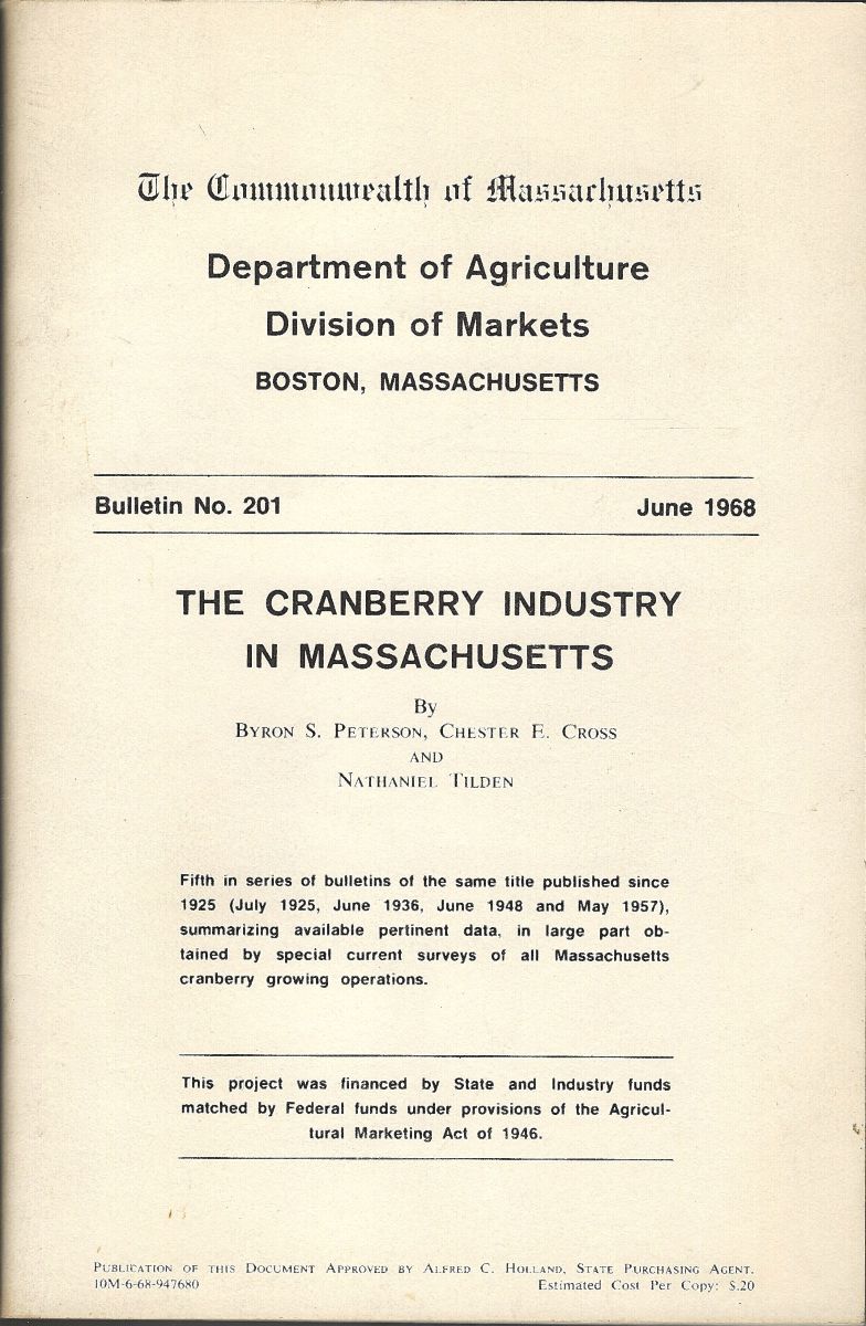 Image for The Cranberry Industry in Massachusetts The Cranberry Industry in Massachusetts