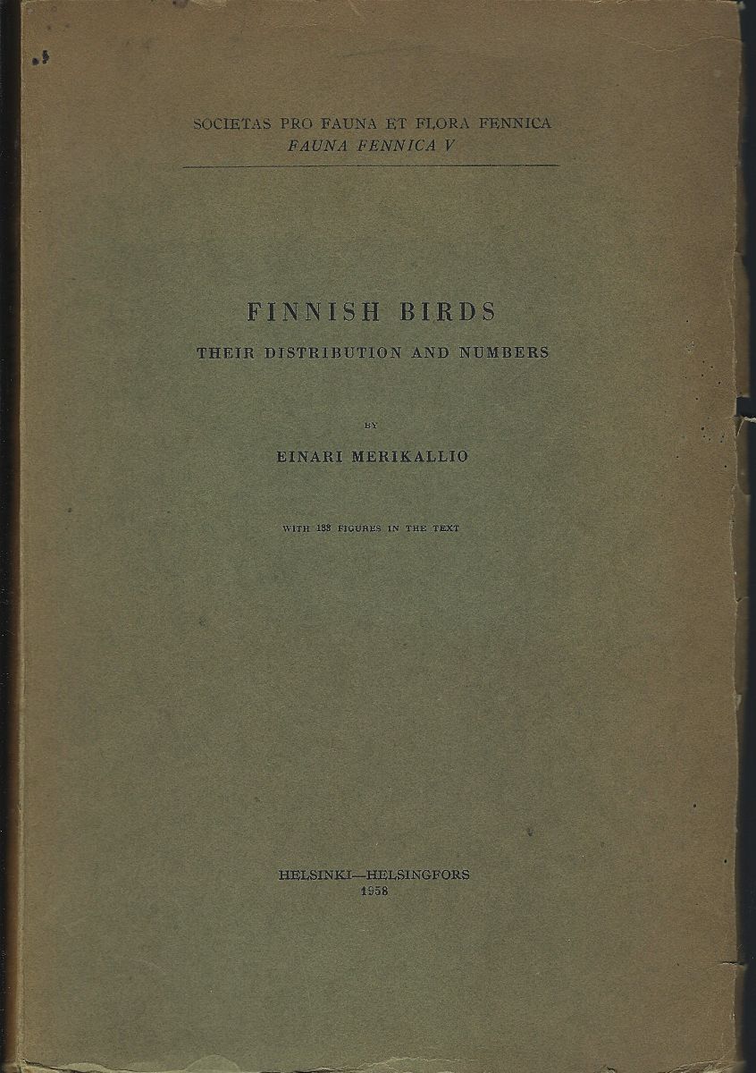 Finnish Birds - their distribution and numbers [Richard Fitter's copy]