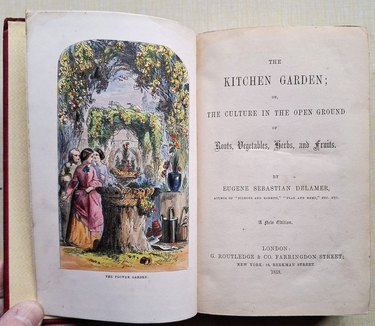 The Kitchen Garden; or, the Culture in the Open ground of Roots, Vegetables, Herbs and Fruits (BOUND WITH) The Flower Garden
