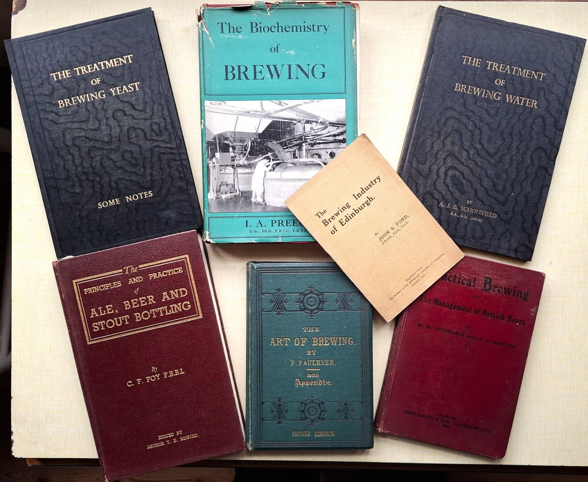 Brewing. A collection of six books and a pamphlet
