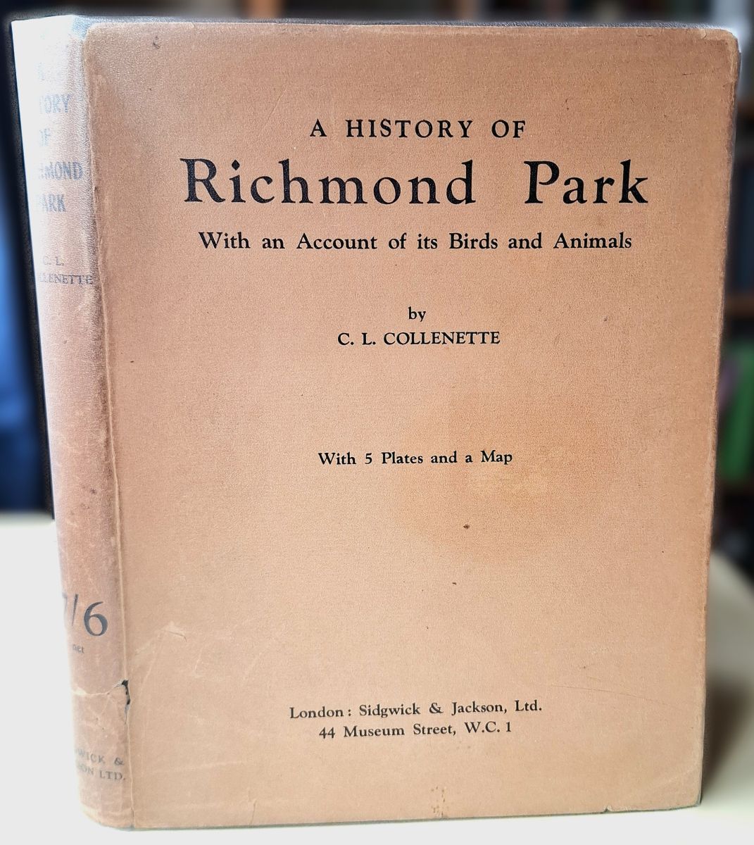 A History of Richmond Park, with an account of its birds and animals [Richard Fitter's copy]