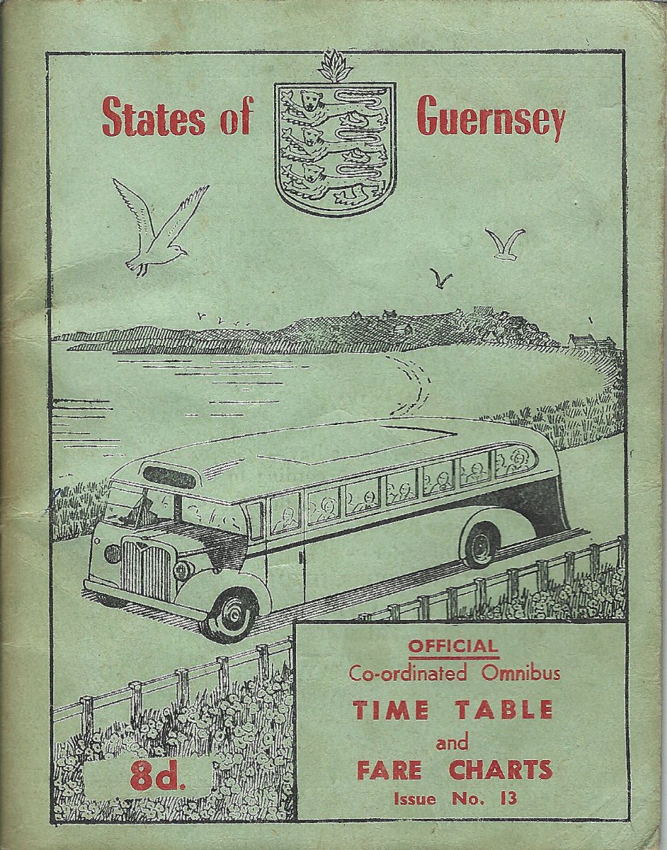 Official Co-ordinated Omnibus Time Table of Fare Charts Issue No. 13 (States of Guernsey)