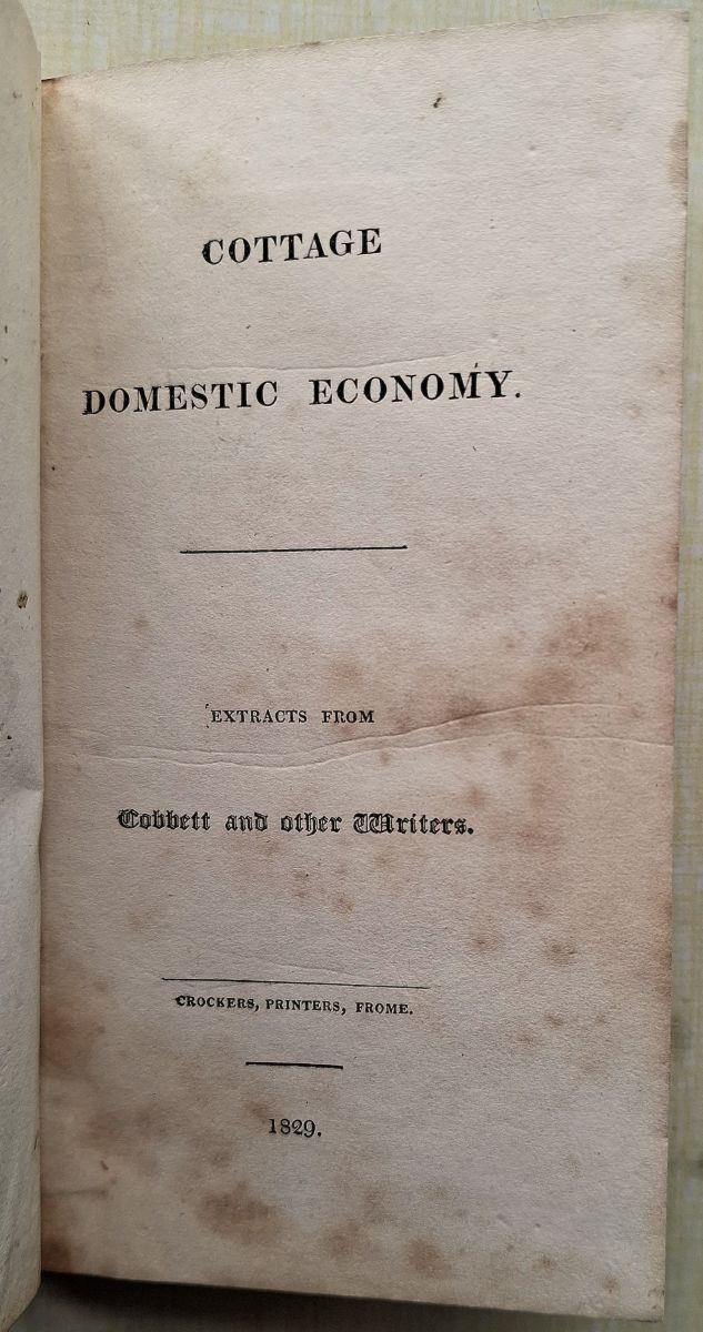 Image for Cottage Domestic Economy. Extracts from Cobbett and other Writers. Cottage Domestic Economy. Extracts from Cobbett and other Writers.